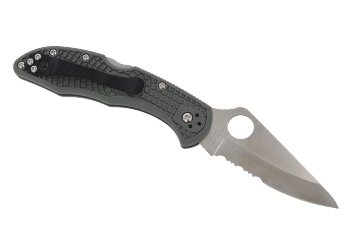 Couteau pliant Spyderco Delica 4 C11PSFG vert feuillage en nylon/fibre de verre 10,8cm