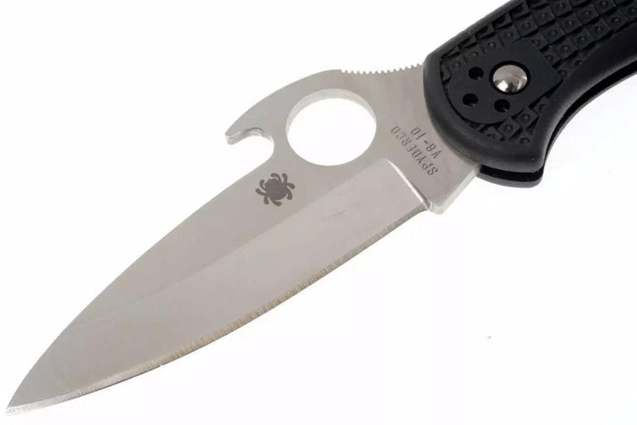 Couteau pliant Spyderco Delica 4 Wave C11PGYW manche fibre de verre noir 10,8cm