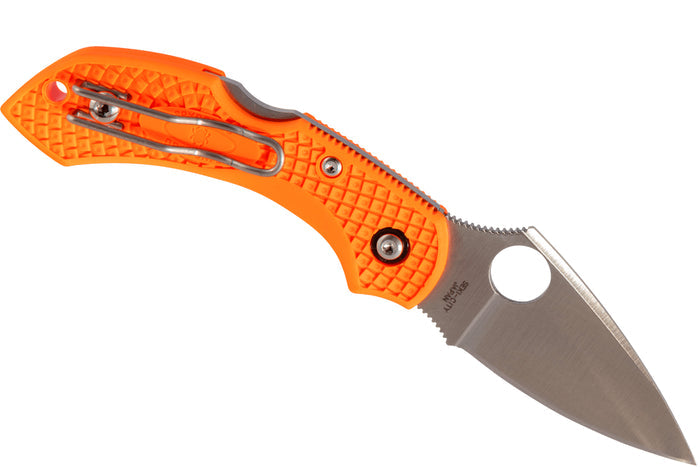 Couteau pliant Spyderco DragonFly 2 C28POR2 manche en nylon/fibre de verre orange 8,5cm