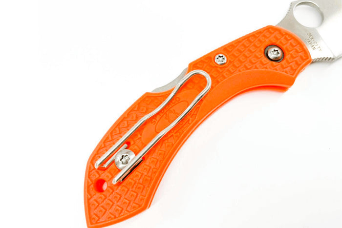 Couteau pliant Spyderco DragonFly 2 C28POR2 manche en nylon/fibre de verre orange 8,5cm