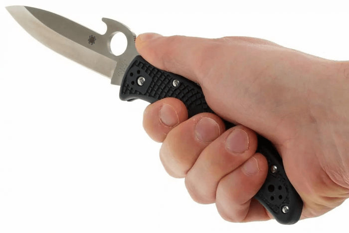 Couteau pliant Spyderco Endura 4 C10PGYW système Emerson en nylon/fibre de verre 12,6cm