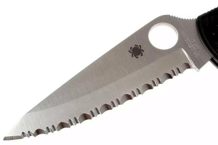 Couteau pliant Spyderco Endura 4 C10SBK double dentelure nylon/fibre de verre noir 12,6cm
