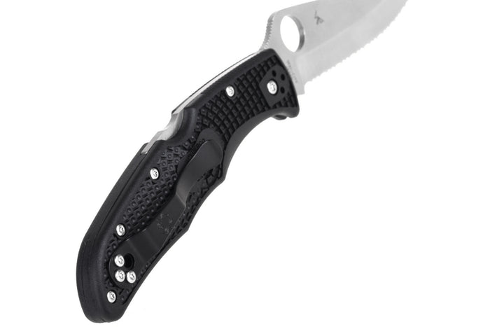 Couteau pliant Spyderco Endura 4 C10SBK double dentelure nylon/fibre de verre noir 12,6cm