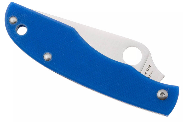 Couteau pliant Spyderco Grasshopper C138GBLP manche 7,2cm en G10 bleu