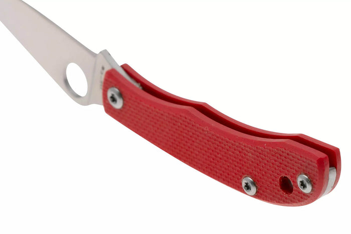 Couteau pliant Spyderco Honeybee C137GRDP manche 5,2cm en G10 rouge