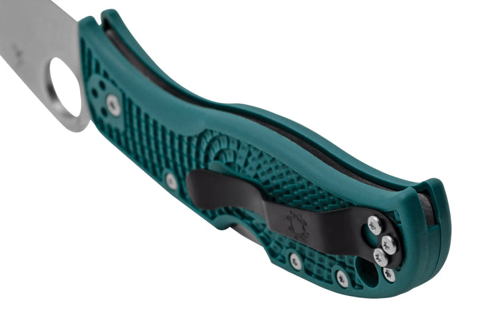 Couteau pliant Spyderco LeafJumper C262PBLK390 manche nylon / fibre de verre bleu 11,3cm