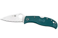 Couteau pliant Spyderco LeafJumper C262SBLK390 lame dentée manche nylon / fibre de verre bleu 11,3cm