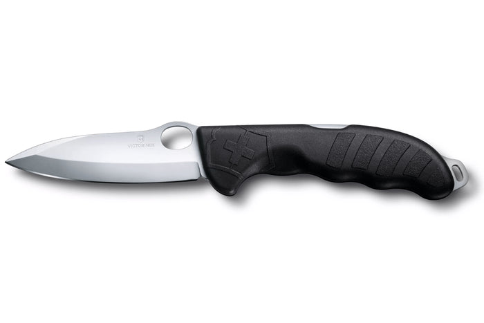 Couteau pliant Victorinox Hunter Pro M One Hand manche polyamide noir 13,6cm + étui toile kaki