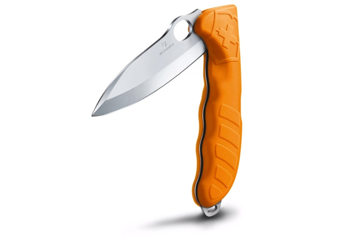 Couteau pliant Victorinox Hunter Pro M One Hand manche polyamide orange 13,6cm + étui toile kaki