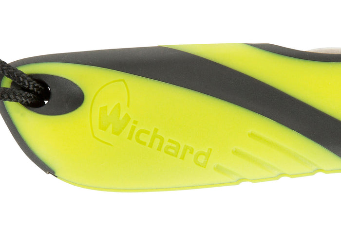 Couteau pliant Wichard Offshore 10122 lame semi-crantée avec démanilleur manche phosphorescent
