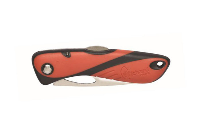 Couteau pliant Wichard Offshore 10129 lame semi-crantée avec démanilleur manche orange
