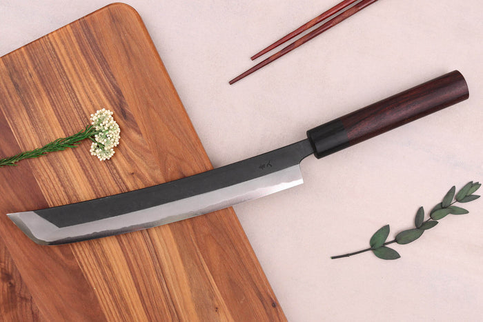 Couteau sakimaru 24cm japonais artisanal Wusaki Sakimaru BS1