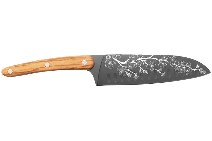 Couteau sankai Deejo Sakura 17cm manche en bois d'olivier