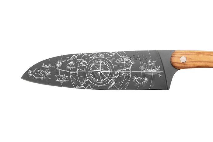Couteau sankai Deejo Saporem Mundi 17cm manche en bois d'olivier
