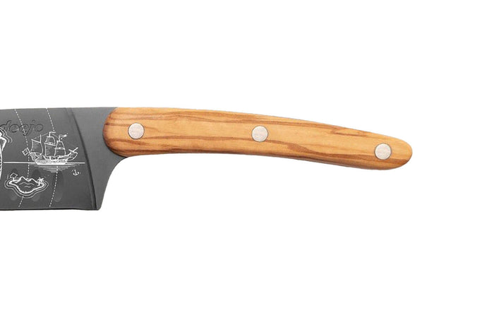 Couteau sankai Deejo Saporem Mundi 17cm manche en bois d'olivier