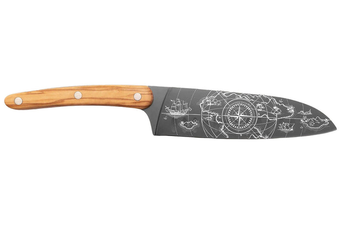 Couteau sankai Deejo Saporem Mundi 17cm manche en bois d'olivier