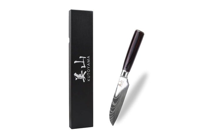 Couteau santoku 12cm Kutoyama Black Pakka