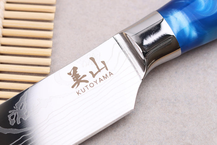 Couteau santoku 12cm Kutoyama Blue Wave