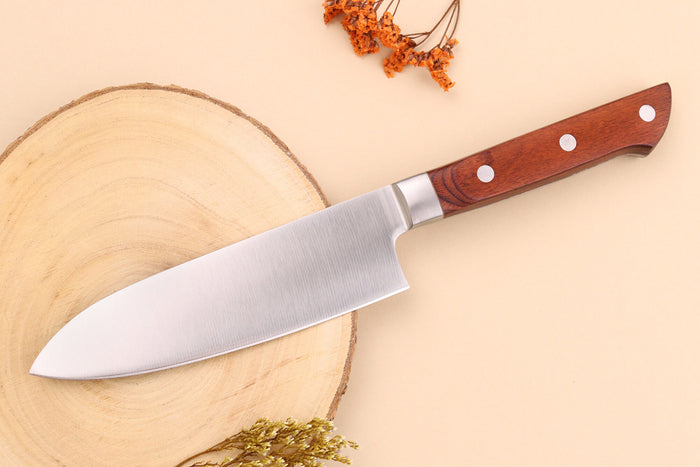 Couteau santoku 15cm japonais Satake Cutlery Brown Pakkawood