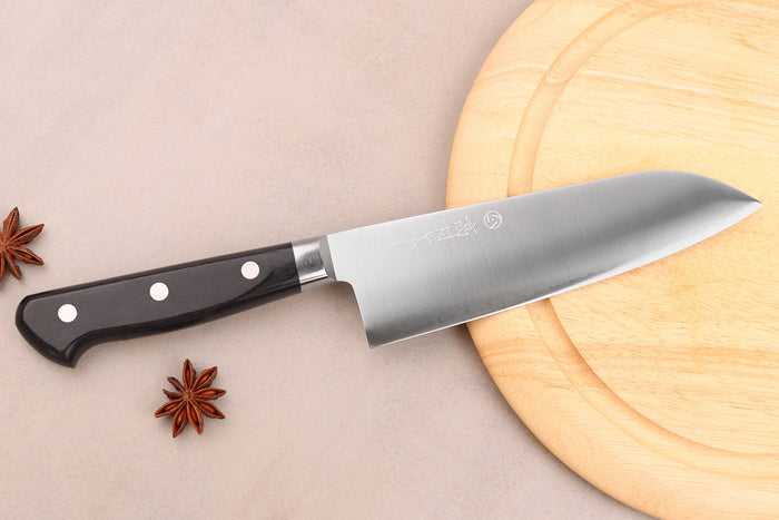 Couteau santoku 16,5cm japonais artisanal Takamura VG10 Poli