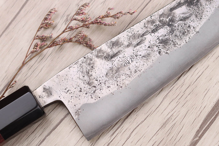 Couteau santoku 16,5cm japonais artisanal Yoshimune par Kawamura WS2 poli