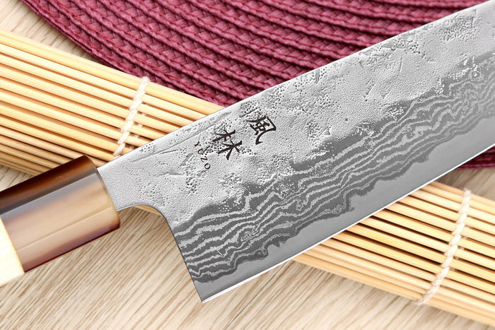 Couteau santoku 16,5cm japonais artisanal Yuzo Haruto Damas