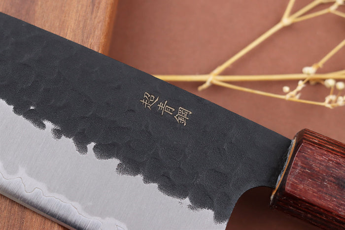 Couteau santoku 16,5cm japonais Sakai Takayuki AS brut de forge