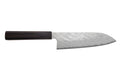 Couteau santoku 17cm japonais artisanal Nigara Hamono Tsuchime VG10 damas