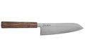 Couteau santoku 17cm japonais artisanal Wusaki Hikari SLD manche bubinga