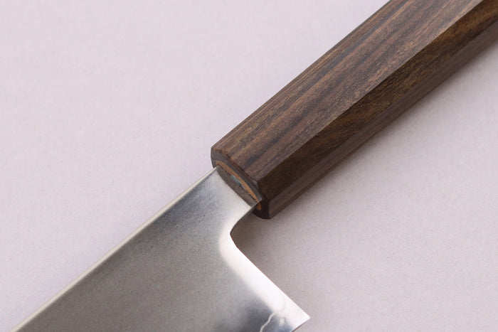Couteau santoku 17cm japonais artisanal Wusaki Hikari SLD manche bubinga