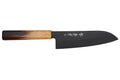 Couteau santoku 17cm japonais Sakai Takayuki Kurokage VG10 manche en chêne brûlé
