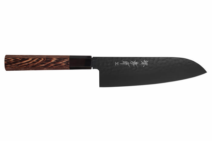 Couteau santoku 17cm japonais Sakai Takayuki Kurokage VG10 manche en wengé