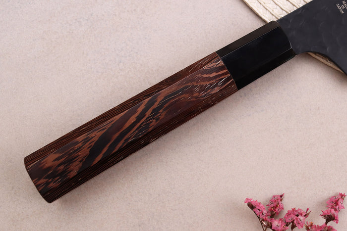 Couteau santoku 17cm japonais Sakai Takayuki Kurokage VG10 manche en wengé