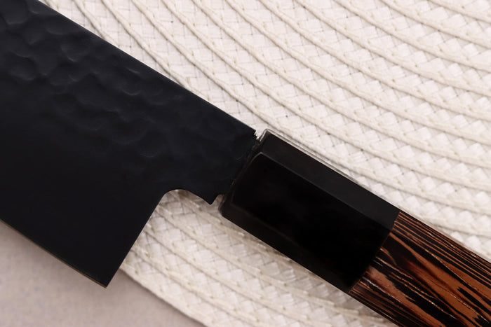 Couteau santoku 17cm japonais Sakai Takayuki Kurokage VG10 manche en wengé