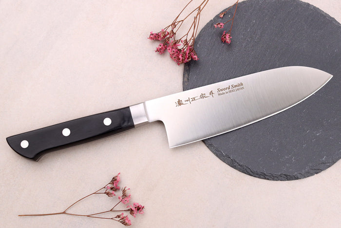 Couteau santoku 17cm japonais Satake Cutlery Black Pakkawood