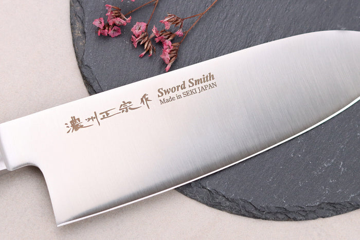 Couteau santoku 17cm japonais Satake Cutlery Black Pakkawood