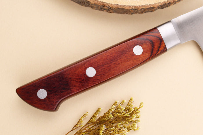 Couteau santoku 17cm japonais Satake Cutlery Brown Pakkawood