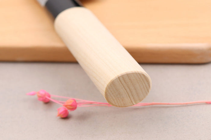 Couteau santoku 17cm japonais Satake Cutlery Nashiji manche en magnolia