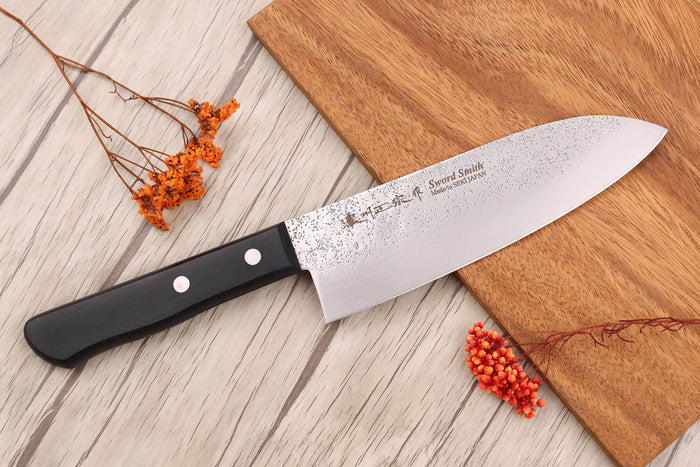 Couteau santoku 17cm japonais Satake Cutlery Nashiji
