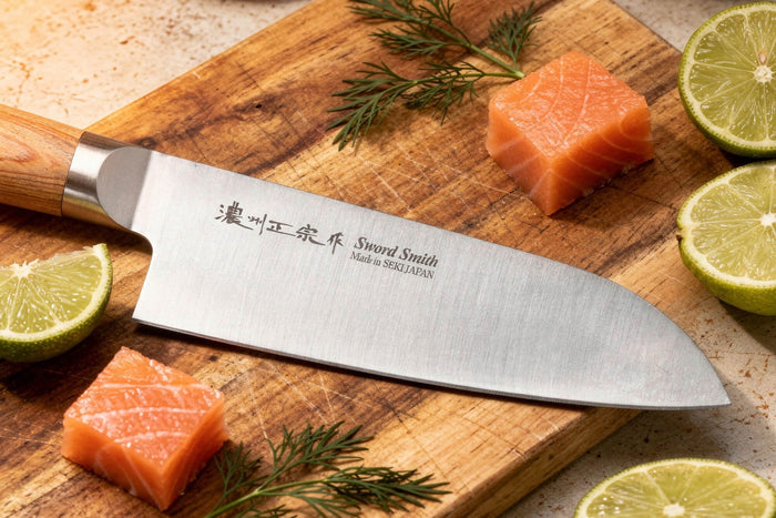 Couteau santoku 17cm japonais Satake Cutlery Pakkawood
