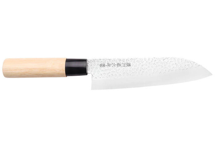 Couteau santoku 17cm japonais Satake Cutlery Tsuchime en magnolia