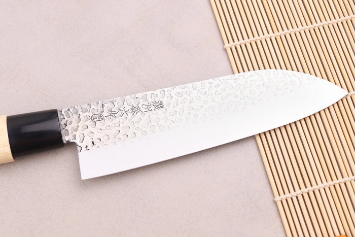 Couteau santoku 17cm japonais Satake Cutlery Tsuchime en magnolia