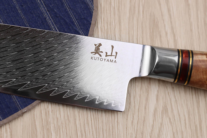 Couteau santoku 17cm Kutoyama damas nid d'abeille