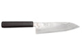 Couteau santoku 18cm japonais artisanal Hatsukokoro Ginsou Damas manche en ébène
