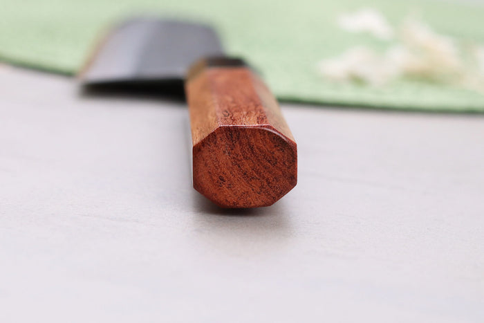 Couteau santoku 18cm japonais artisanal Masashi Yamamoto BS1 Black Nashiji