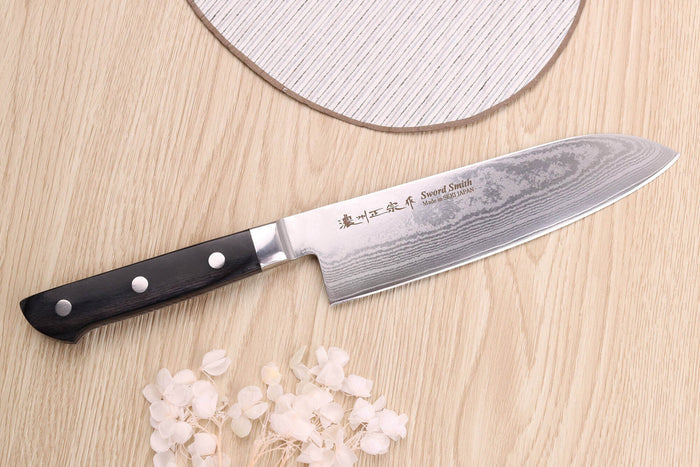 Couteau santoku 18cm japonais Satake Cutlery damas 69 couches