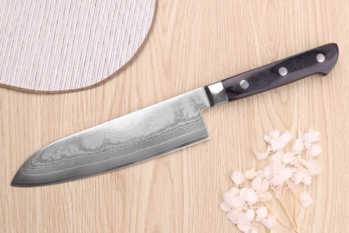 Couteau santoku 18cm japonais Satake Cutlery damas 69 couches