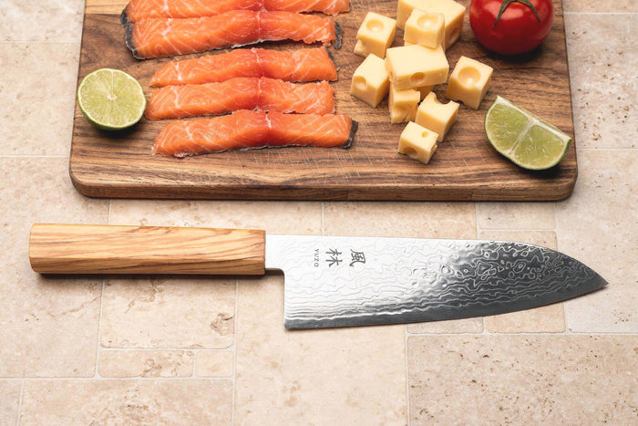 Couteau santoku 18cm japonais Yuzo Ryuho Damas SG2