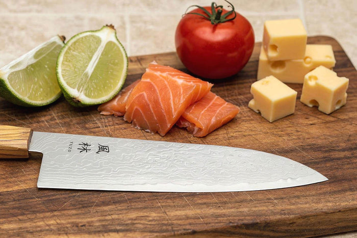 Couteau santoku 18cm japonais Yuzo Ryuho Damas SG2