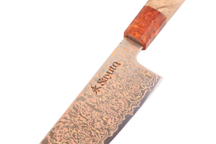 Couteau santoku 18cm Sayuto Érable Damas 12Cr